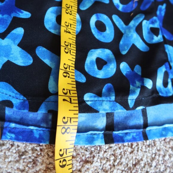 West African Blue and Black Patterned Long Kaftan Bubu Dress w/Pockets NWOT - Picture 11 of 16